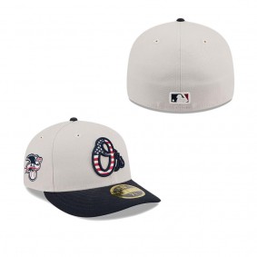 Men's Baltimore Orioles Khaki Black 2024 Fourth of July Low Profile 59FIFTY Fitted Hat