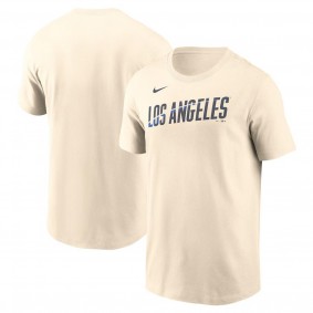 Men's Los Angeles Dodgers Cream 2024 City Connect Wordmark T-Shirt