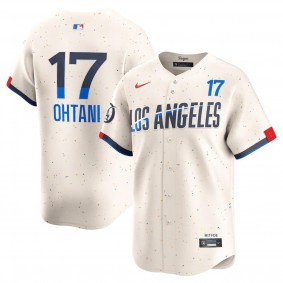 Men's Los Angeles Dodgers Shohei Ohtani Cream 2024 City Connect Limited Player Jersey