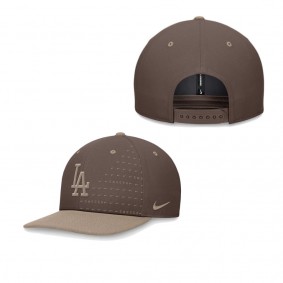 Men's Los Angeles Dodgers Brown Statement Ironstone Pro Performance Snapback Hat