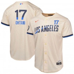 Youth Los Angeles Dodgers Shohei Ohtani Cream 2024 City Connect Limited Player Jersey